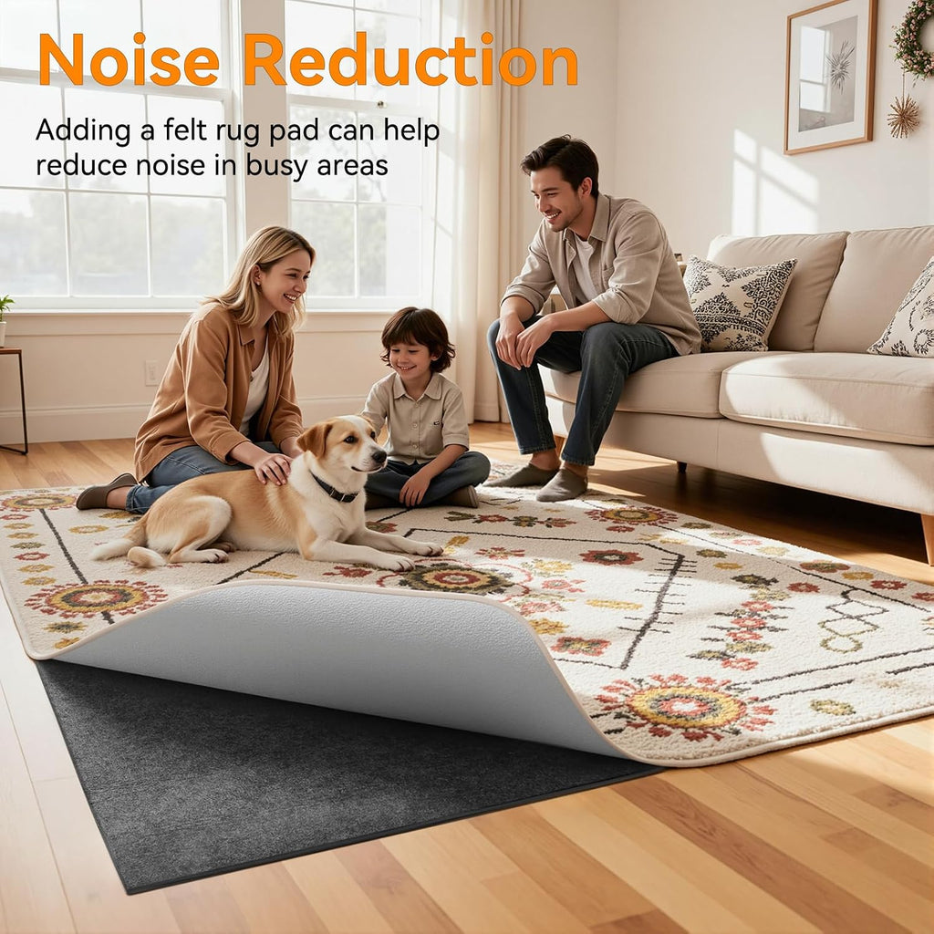 8'x10' Non‐Slip Rug Pad, 1/8" Thick Cushioned - Set of 80