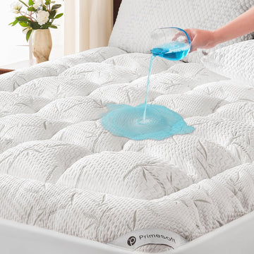 King Size Mattress Topper, Thick Pillow Top Mattress Pad,Up to 21 Inch Deep Pocket,Soft Breathable Mattress Pad for