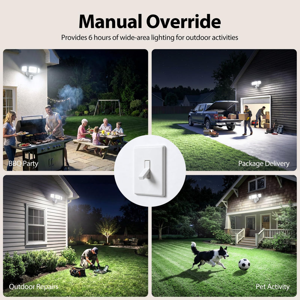 LED Motion Sensor Outdoor Lights, Dusk to Dawn Flood Light Outdoor Motion Sensor, Hardwired Security Lights