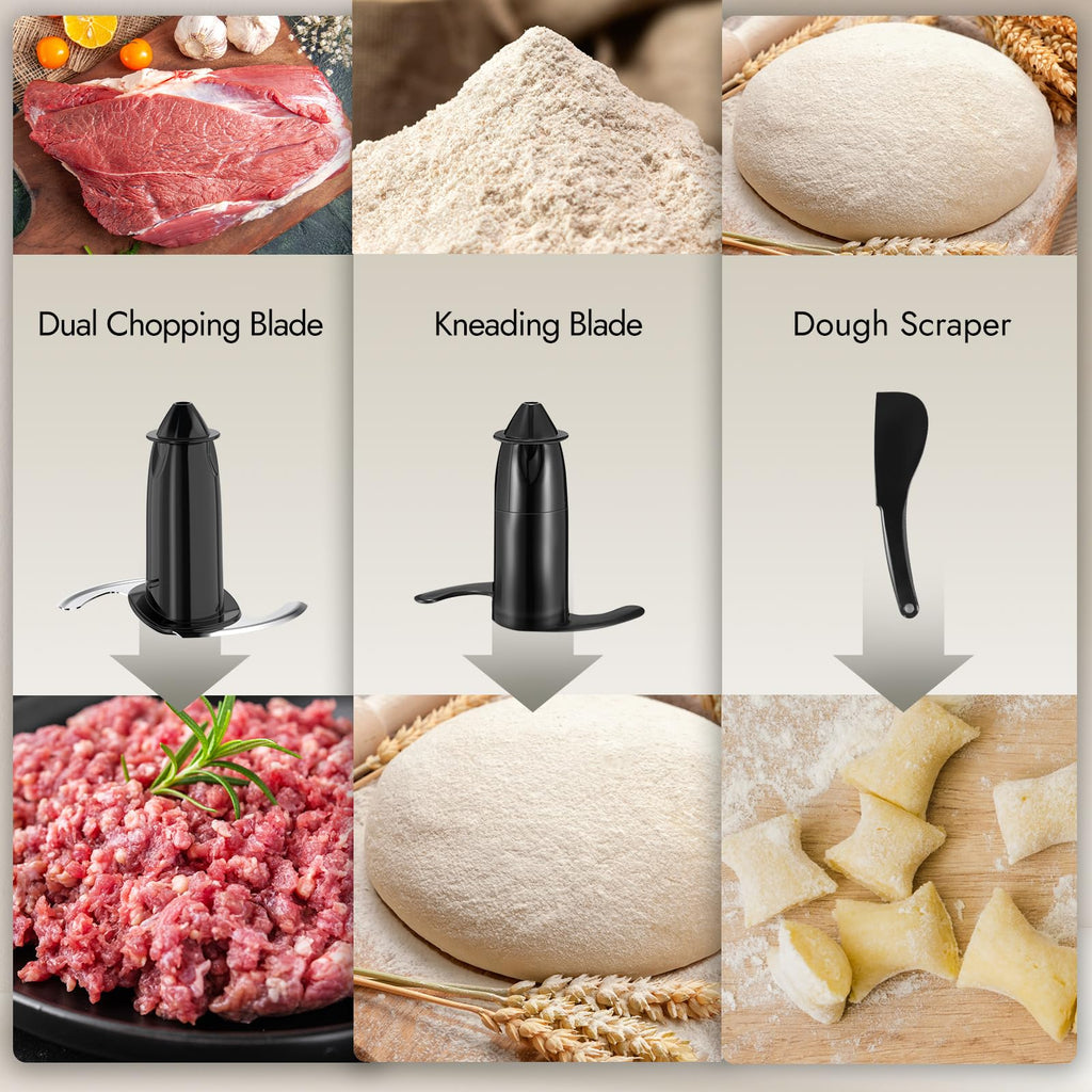 12-Cup Food Processor and Vegetable Chopper, 600W Electric Food Chopper for Slicing, Shredding, Chopping, Pureeing