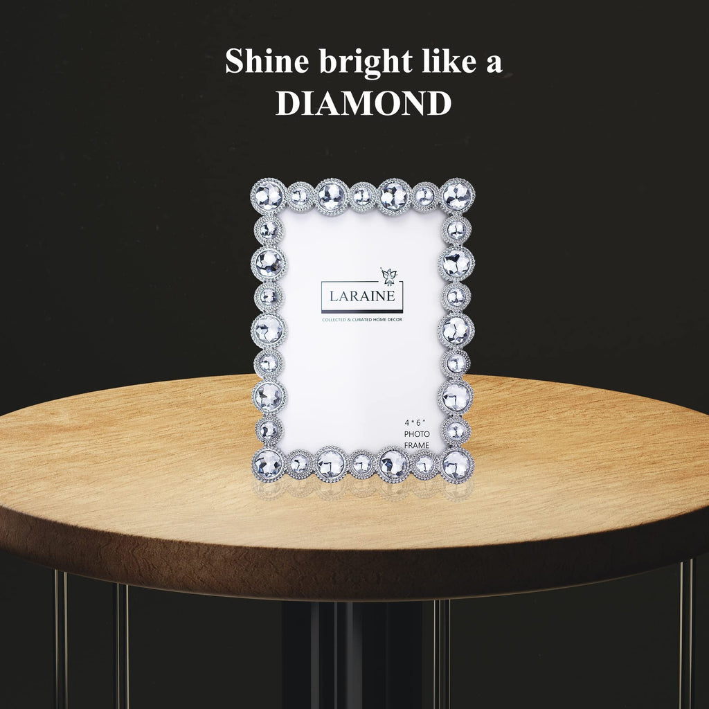 Picture Photo Frame 4x6 Crystal Metal High Definition (Clear, 4x6)