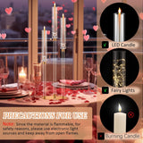 6 Pack Acrylic Candelabra Centerpieces 30.5'' Tall Clear Candle Holder Gold 3 Arm Crystal Candle Holder Candlesticks