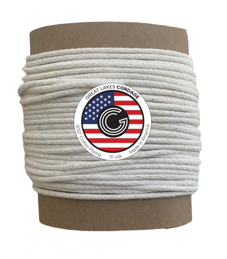 4/32" (1/8") Cotton Piping Cord, Size 00 (10 yds)