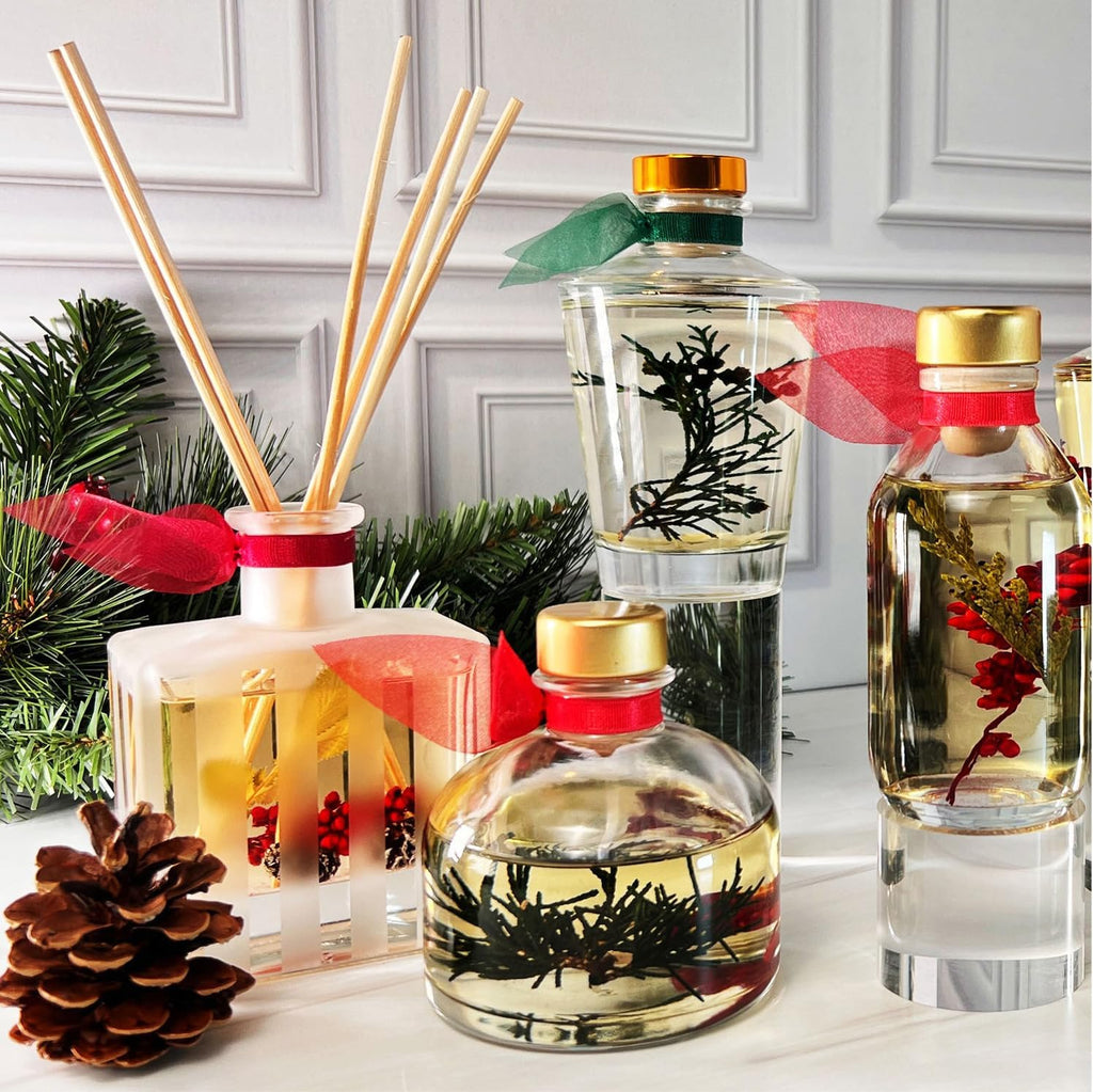 Reed Diffuser Set, Pumpkin Vanilla Chai Scented Oil Diffuser with Sticks, Home Fragrance Accessories Shelf Decor - Set of 45