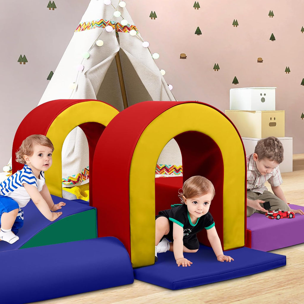 10 Piece Foam Climbing Blocks for Toddlers, Soft Play Set Blocks