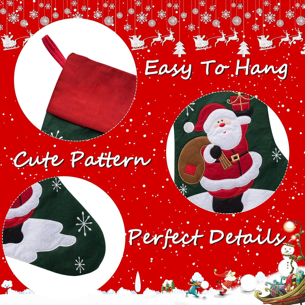 Set of 1 Christmas Stockings with Name Family Ornament for Xmas Holiday Decoration