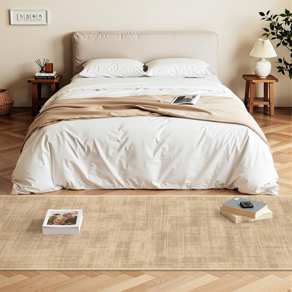 2x6 Runner Rug Non Slip, Washable Hallway Runner Rug, Brown