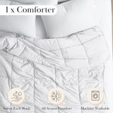 Southshore Fine Living, Inc. White Comforter, Queen/Full Down Alternative Comforter/Duvet Insert, Queen/Full