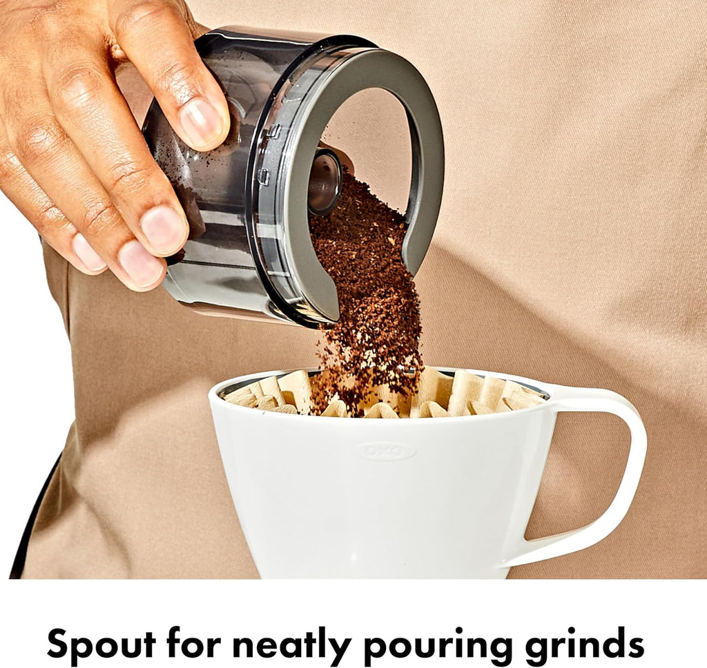 Brew Compact Conical Burr Electric Coffee Bean Grinder - 50g Capacity | Countertop Coffee Grinder, Consistent Grind