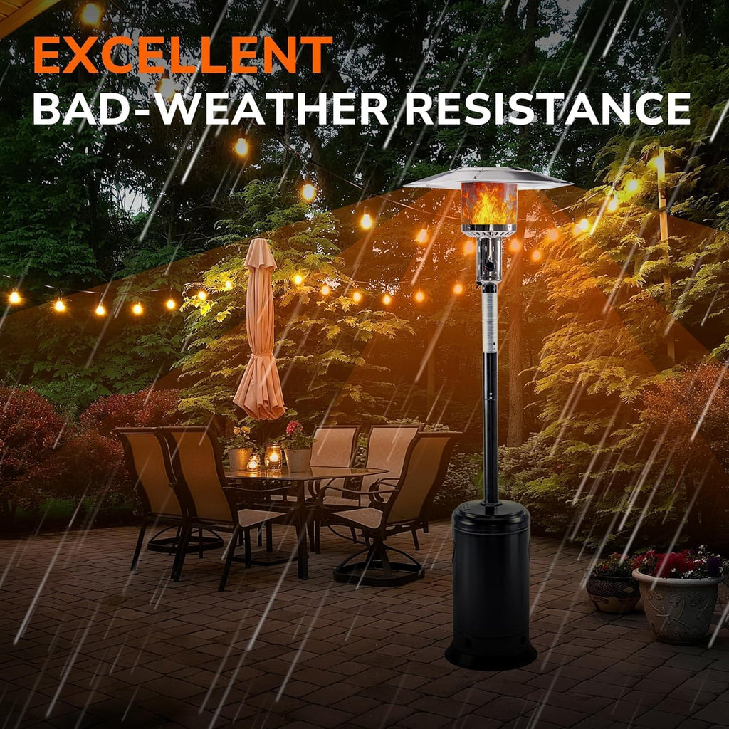 47,000 BTU Patio Heater for Outdoor Use with Round Table Design, Commercial Outdoor Patio Standing Heater with