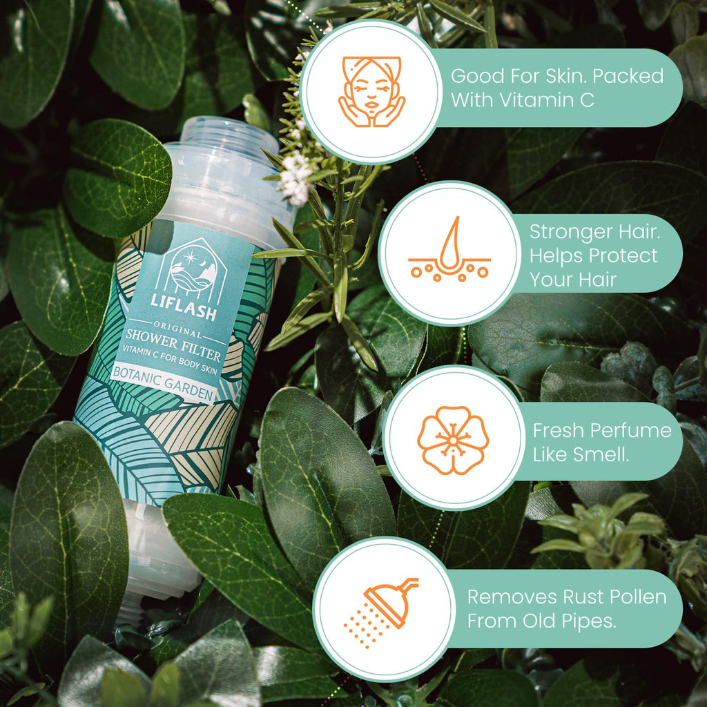Vitamin C Shower Filter for Hard Water, Aromatherapy Softener Purifier, Help with Softer Skin and Hair Enhancement