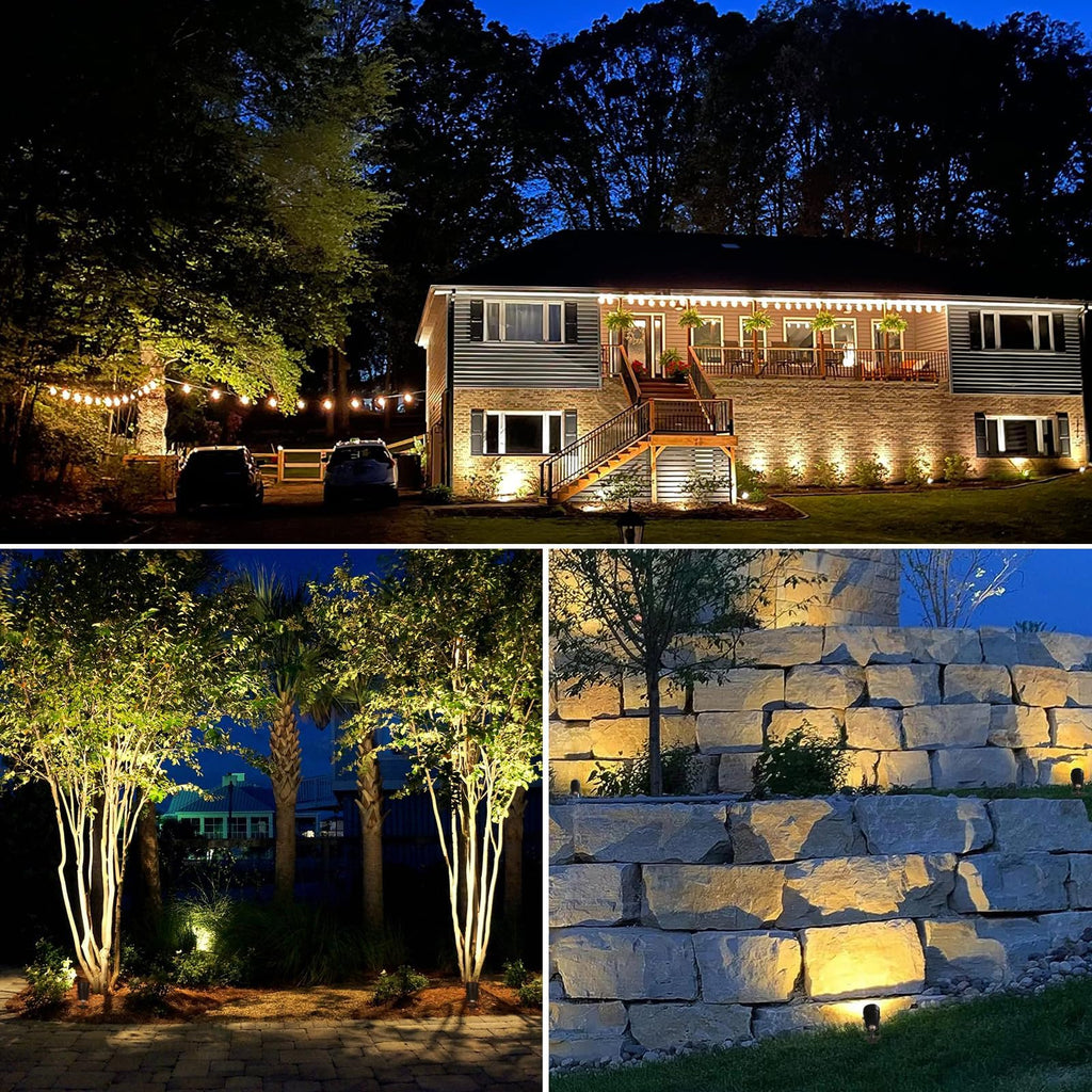 3W Low Voltage Landscape Lighting Spot Lights with Connectors 8Pack