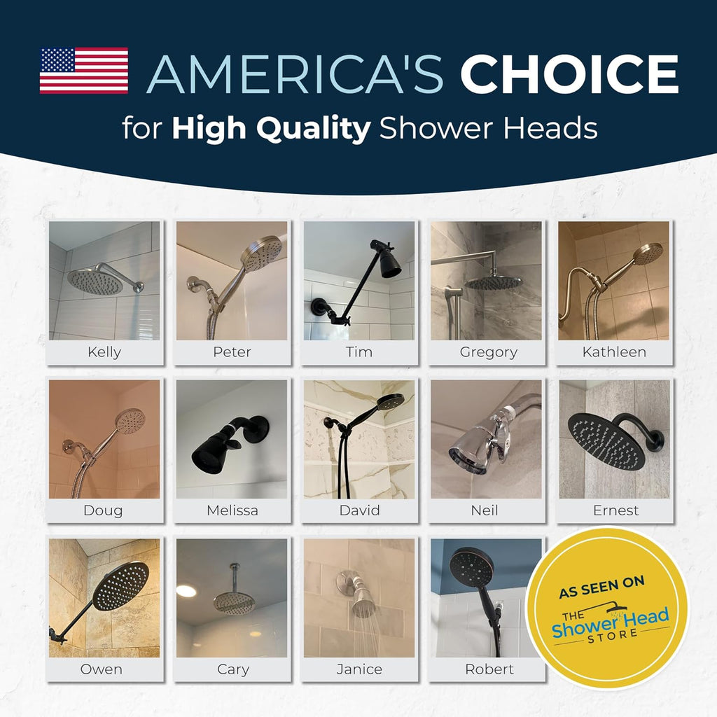 Solid Metal 2 Inch High Pressure Shower Heads - CHROME - 2.5 GPM Shower Heads High Pressure