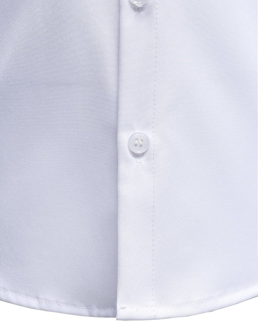 Boys Stretch Wrinkle Free Dress Shirt Long Sleeve Button Down Shirt