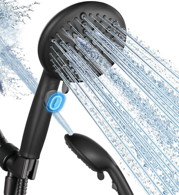 9 Spray Modes Handheld Shower Head, Water-Saving, Matte Black