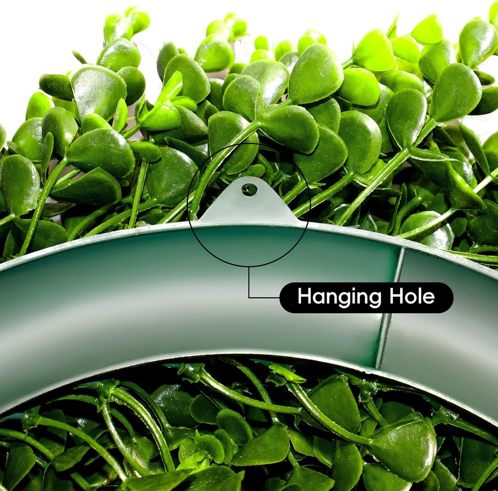 22" Boxwood Wreath for Front Door,Spring ,Summer All Season Wreaths, Farmhouse Door Wreath Outdoor Indoor for All