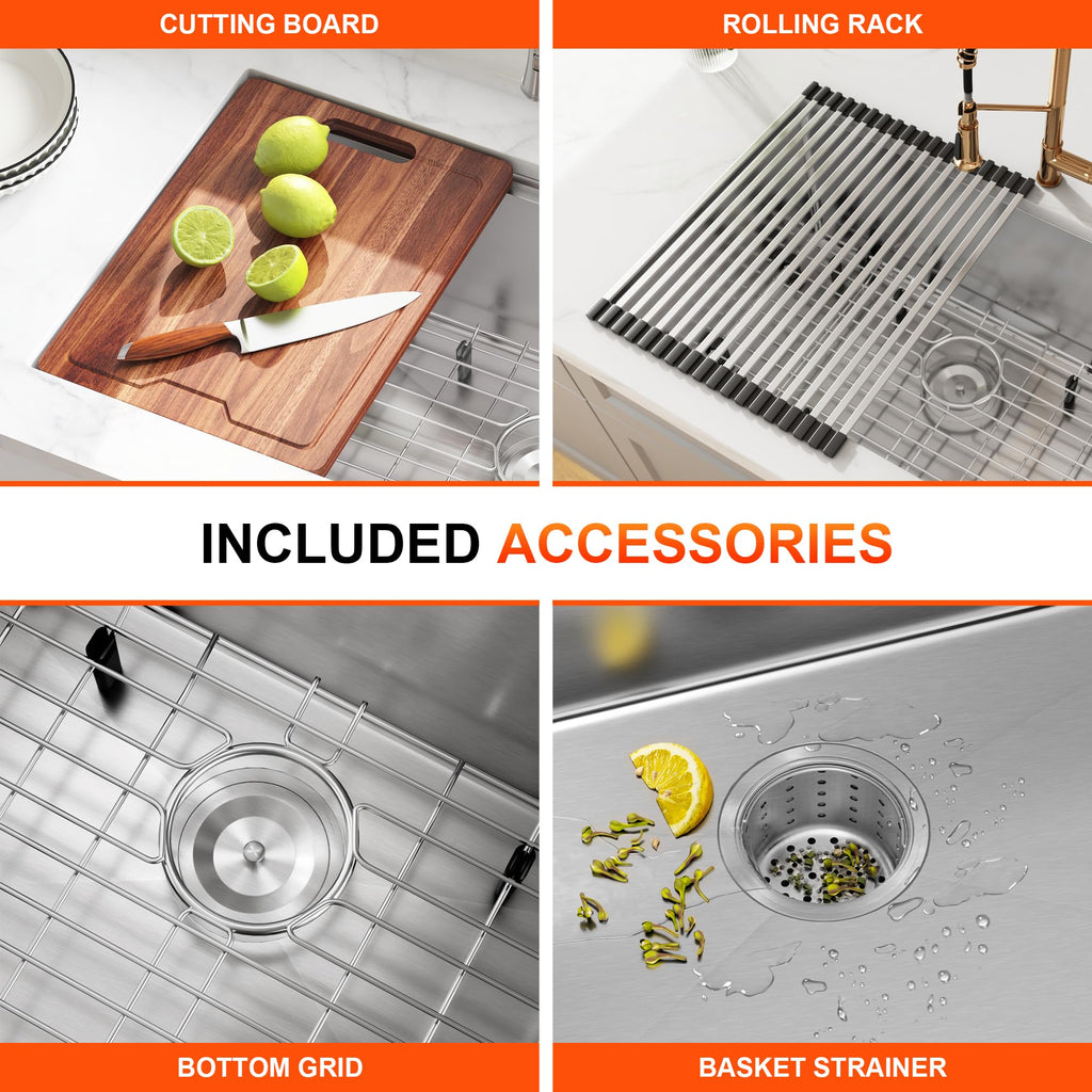 30 Inch Farmhouse Apron Front Single Bowl Kitchen Sink
