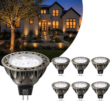 MR16 LED Bulb 2700K Warm White, GU5.3 Bulbs Non-Dimmable, 6 Pack