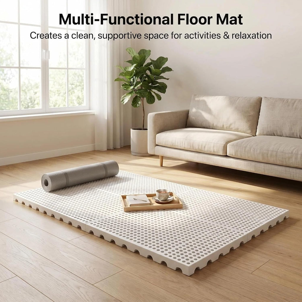 Foldable Floor Bed Frame, Japanese Tatami Mat Style Platform Bed Base, Bed Plate for Futon Frame Mattress, Floor