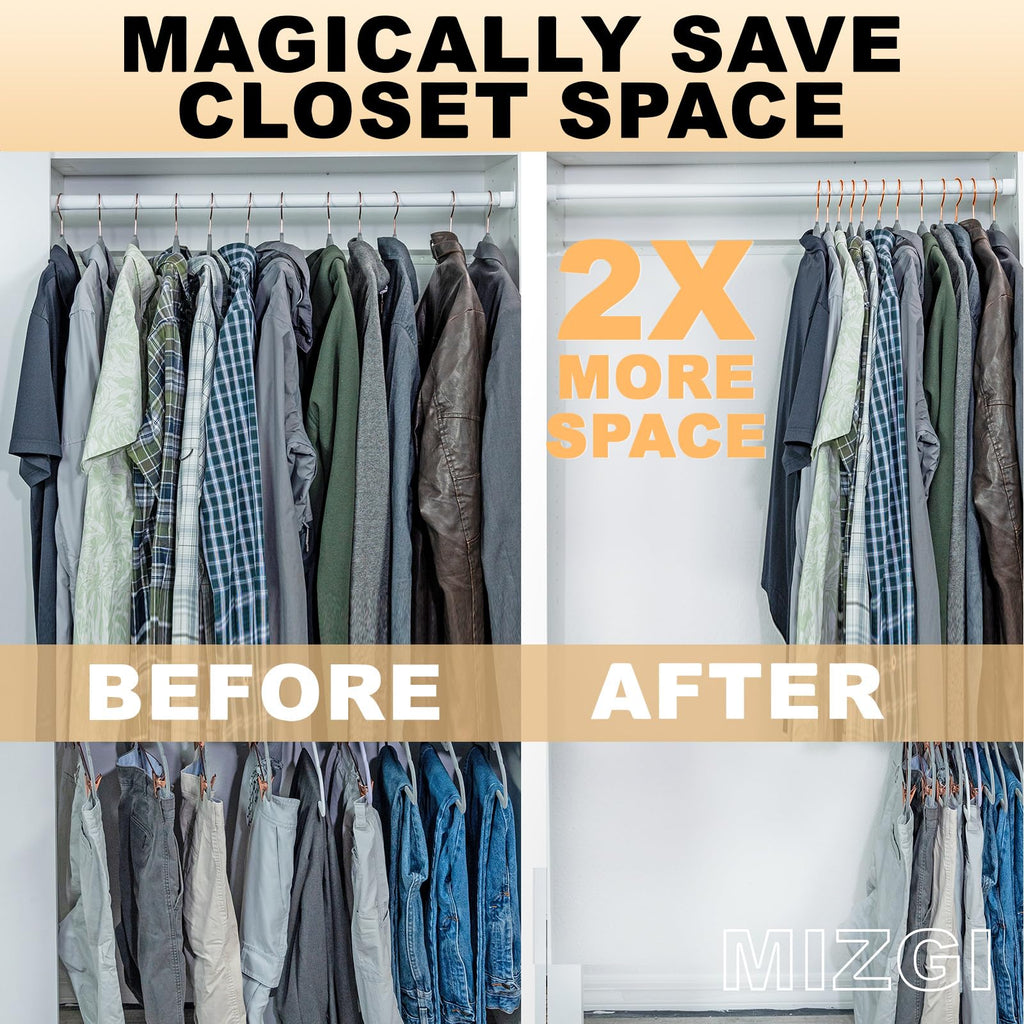 Clear Hangers 50 Pack, Patented Rounded Shoulder Acrylic Hangers