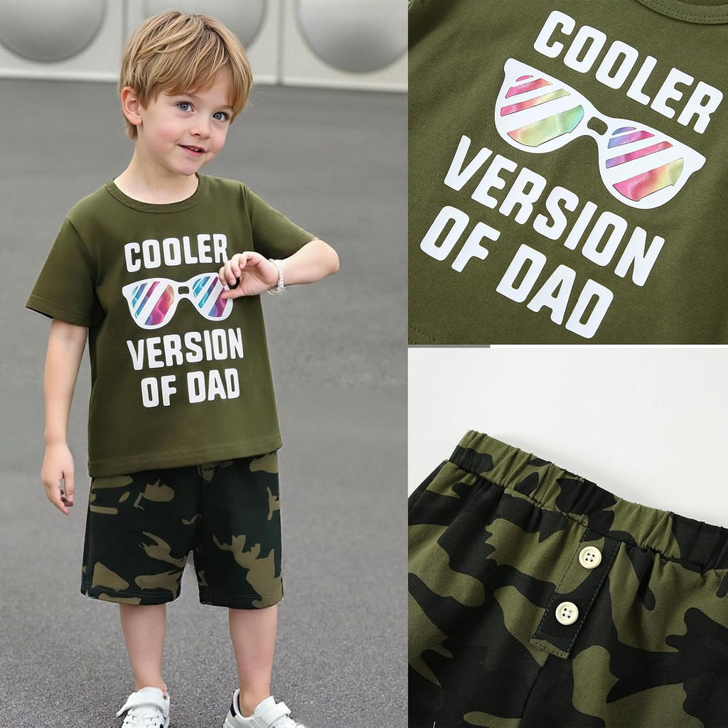Toddler Baby Boys Summer Outfits 2 Piece Short Sleeve Graphic T Shirt and Shorts Set