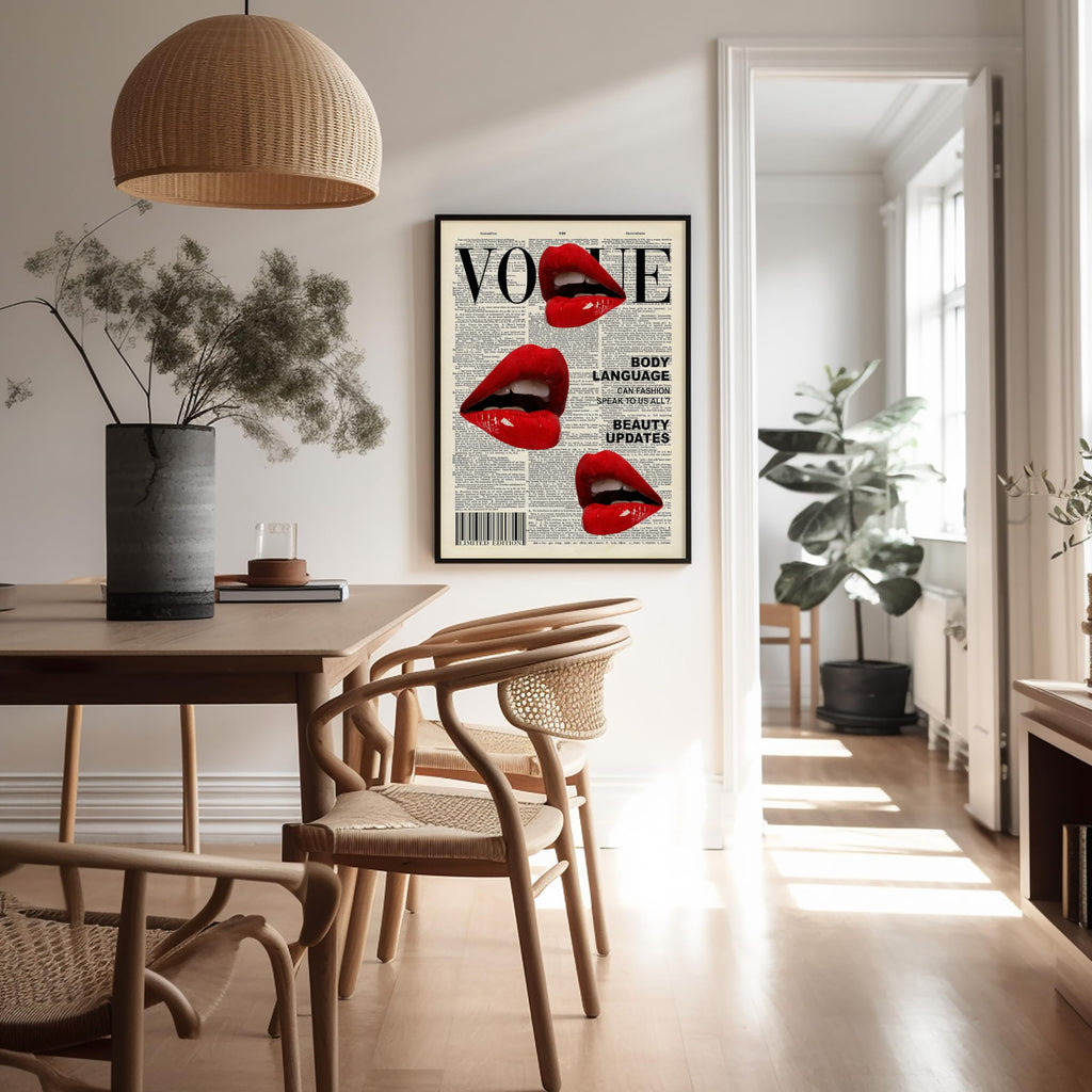 Art Body Language Print - Fashion Poster - Dictionary Art - Modern Wall Design - Chic Gift for Women & Fashionista