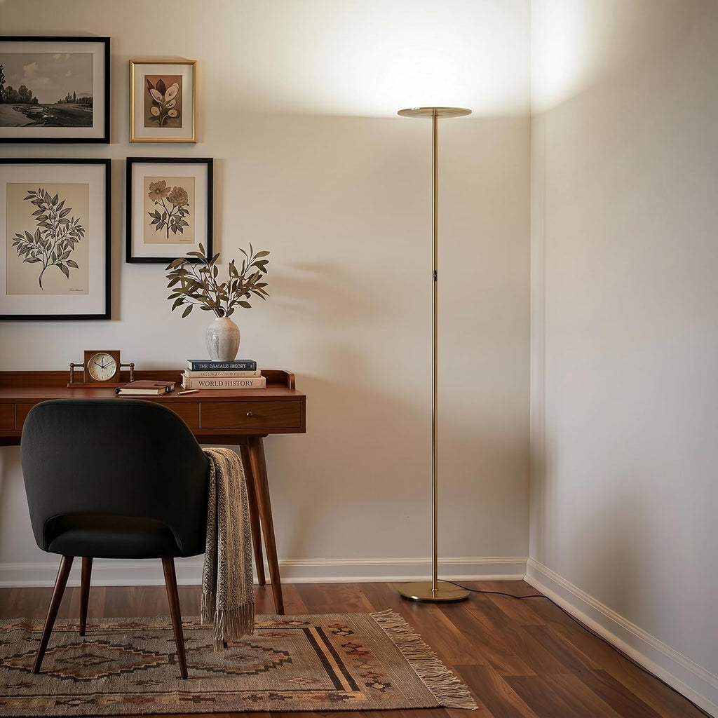 Sky Flux Dimmable LED Floor Lamp - Super Bright Floor Lamp with 3 Light Modes