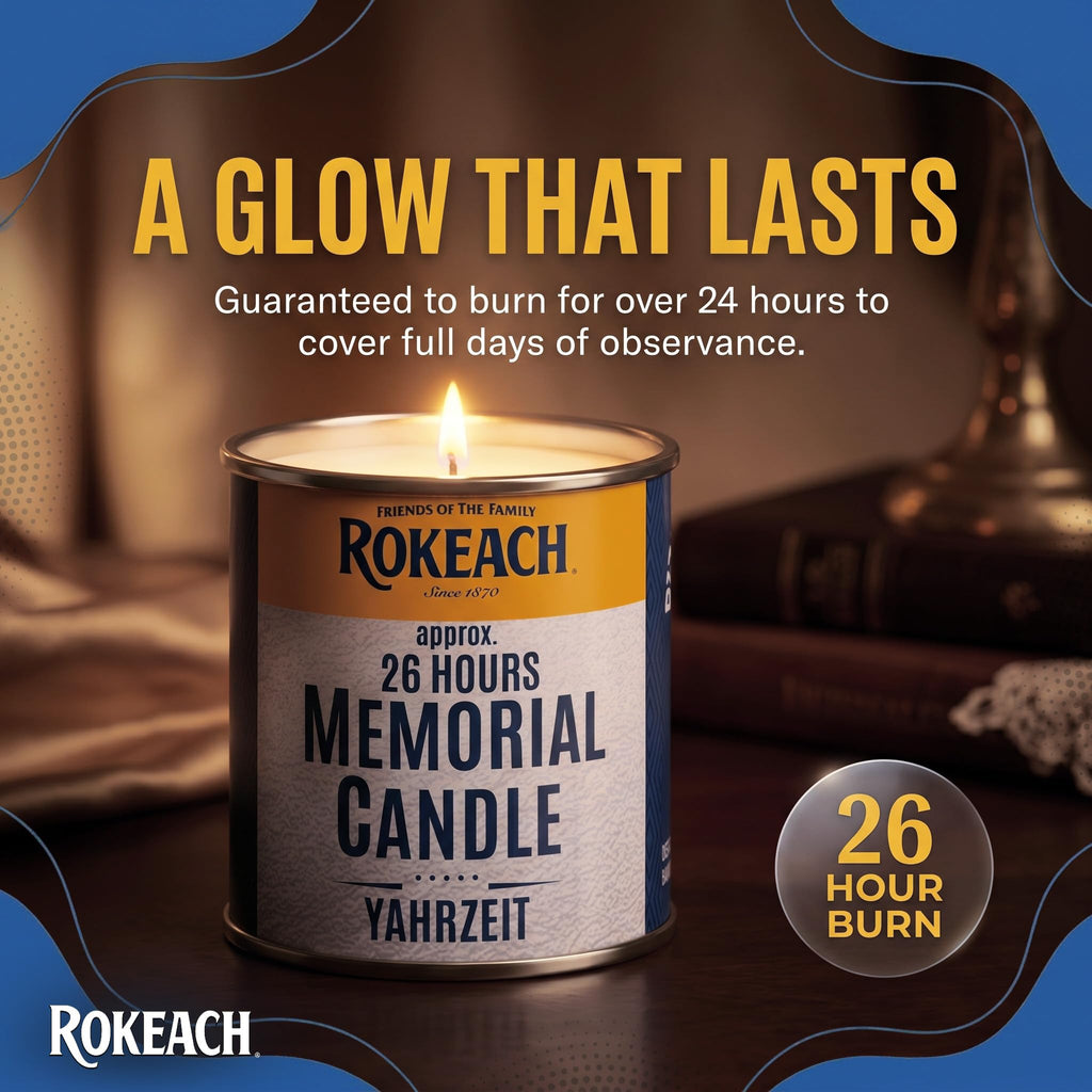 24 Hour Candles, Yahrzeit Memorial, Tin (12 Pack) | Yom Kippur | Emergency, Perfect for Blackouts, Storms &