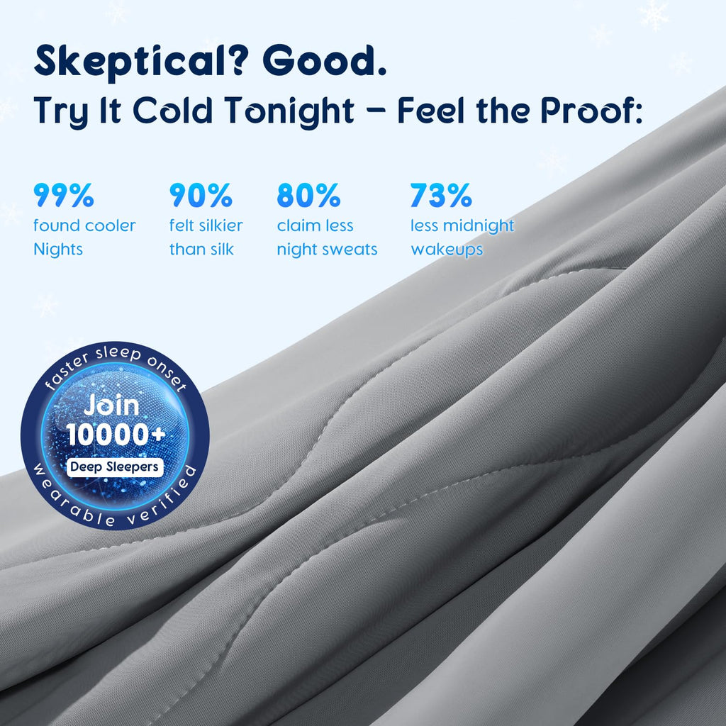 Cooling Blanket for Hot Sleepers & Night Sweats - Cooling Comforter, Breathable Lightweight Double-Sided Summer