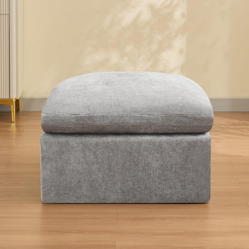 33.5'' Cloud Ottoman for Modular Sofa, Comfy Chenille Upholstered Footrest with Memory Foam, Fully Compressed