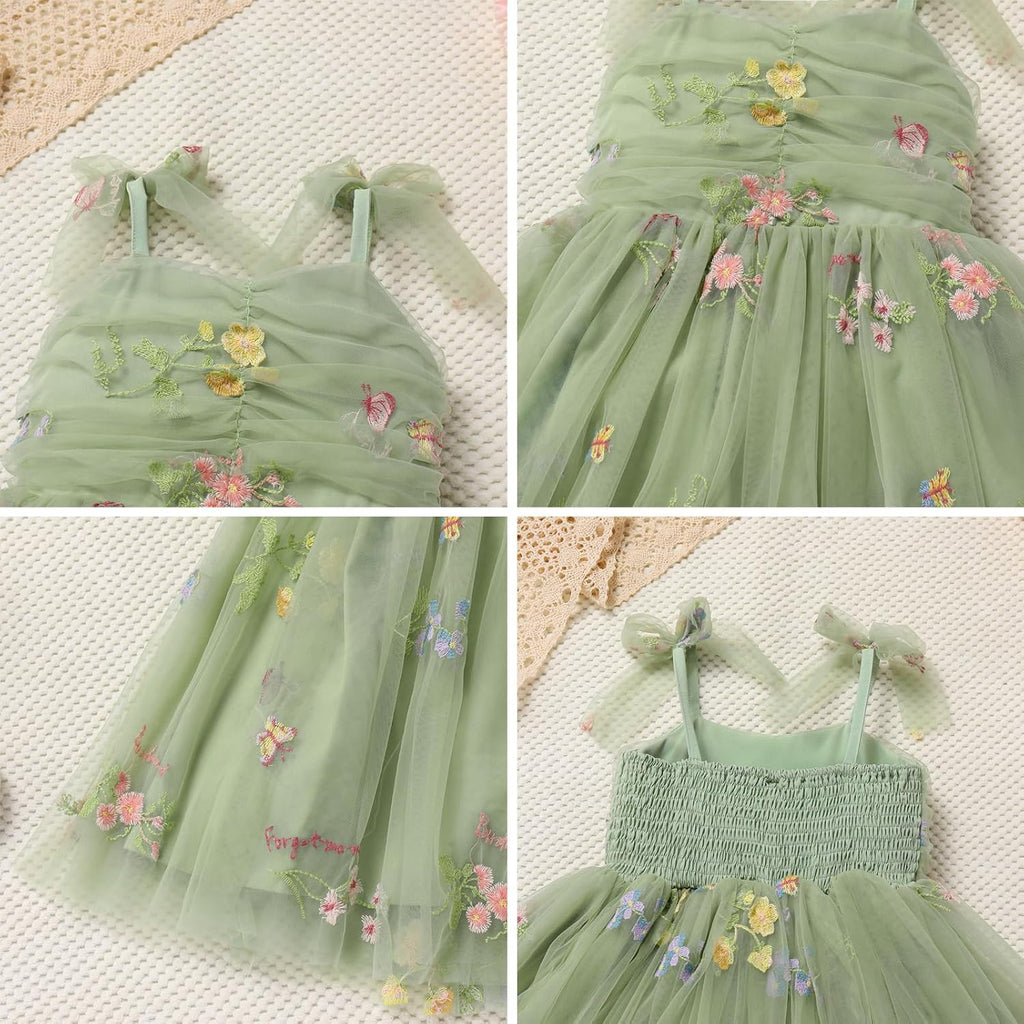 Toddler Baby Girl Birthday Dress Floral Sequin Tulle Tutu Dresses for Pageant Party Cake Smash Photoshoot
