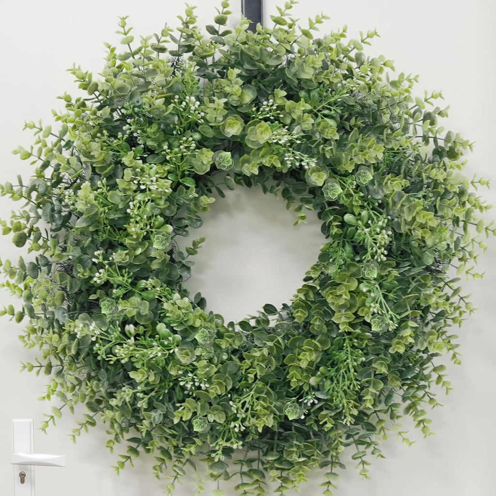 26'' Large Boxwood Wreath for Front Door Window Porch Artificial Boxwoods Greenery Leaves Outdoor Indoor Wreath Door