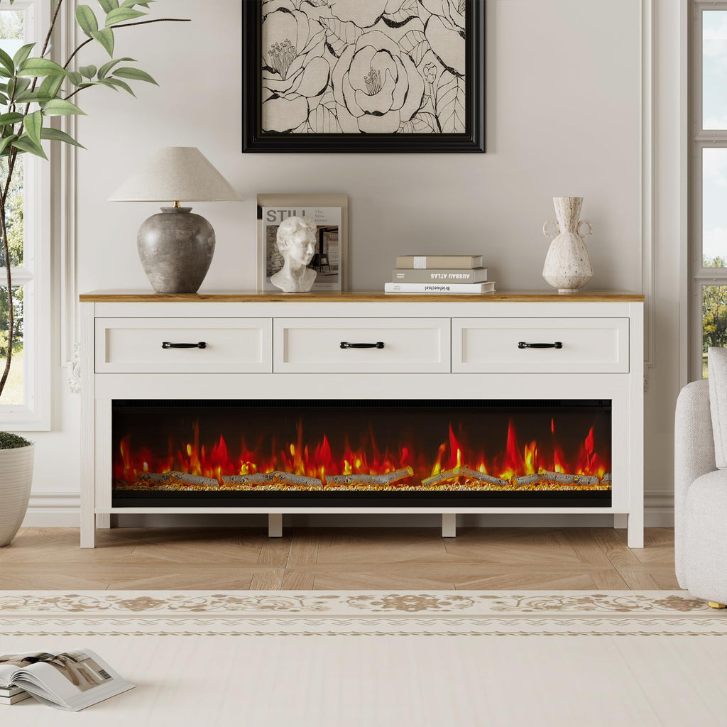 65" Modern for TVs Up to 75 Inch, Off White