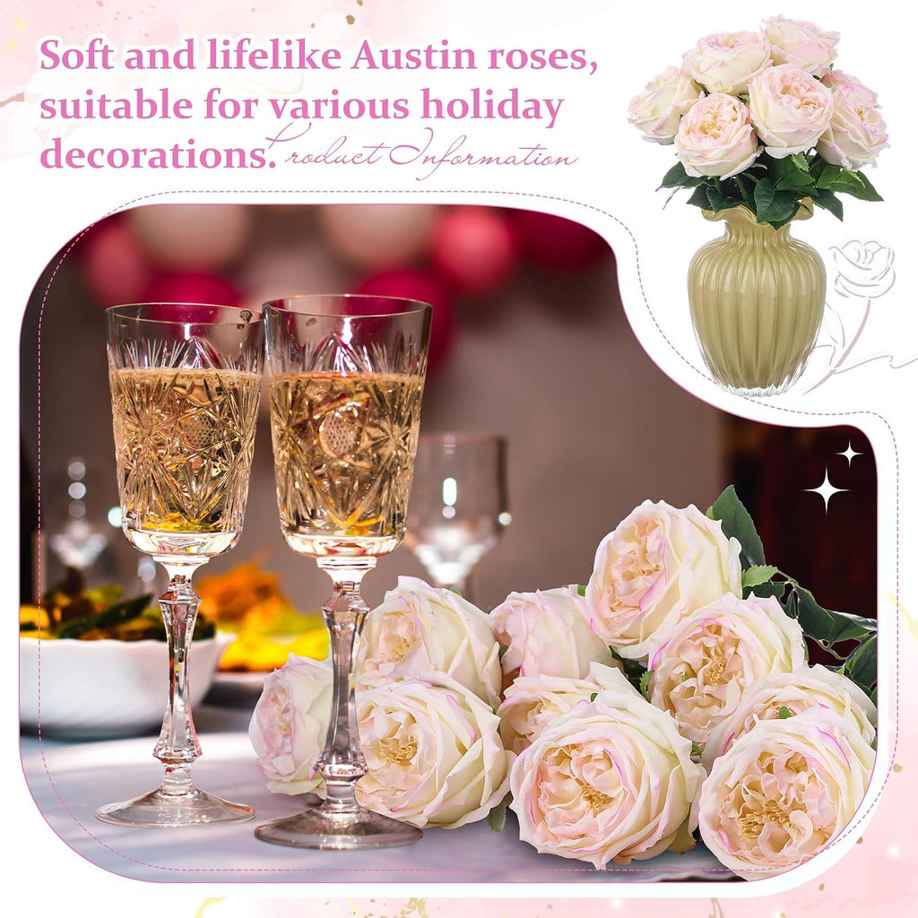 Peonies Artificial Realistic Touch Flowers, Flesh Pink - Set of 10