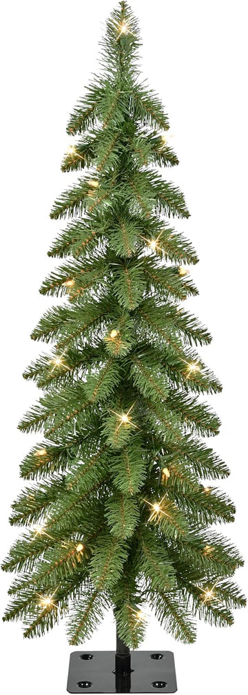 International 3ft Pre-Lit Alpine Pencil Christmas Tree
