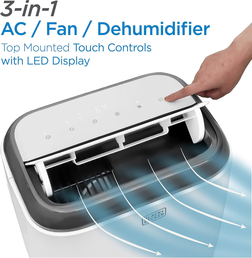 Portable Air Conditioner, 8,000 BTU (5,000 BTU SACC) for Rooms Up To 350 Sq. Ft.