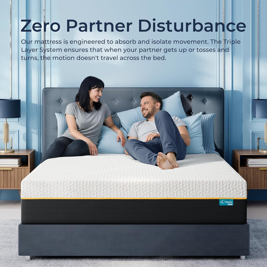 12 Inch Queen Mattress, Cooling Gel Memory Foam Mattress in a Box | Queen Size Mattress for Kids and Couple, Motion