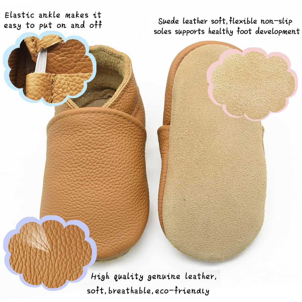 Soft Sole Baby Shoes Leather Moccasins Girls Boys