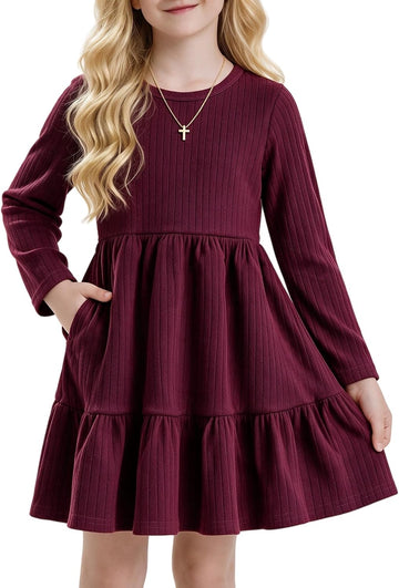 Toddler Baby Girls Knit Sweater Dress Fall Winter Dresses 18M