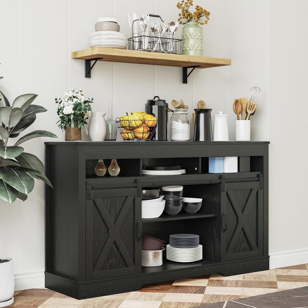 Farmhouse TV Stand for 65+ Inch TV