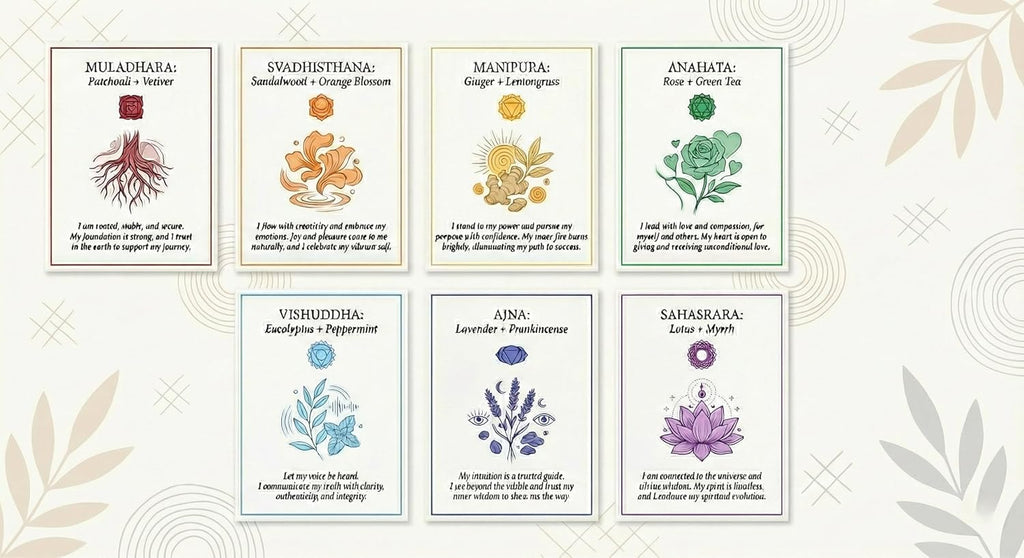 Incense Sticks Variety Pack Natural Masala Incense Sticks, 7 Chakra Sandalwood Incense for Meditation, Yoga &