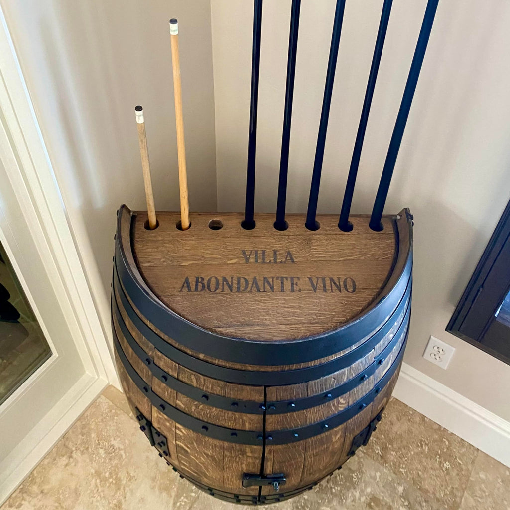 1/2 Wine Barrel Storage Cabinet