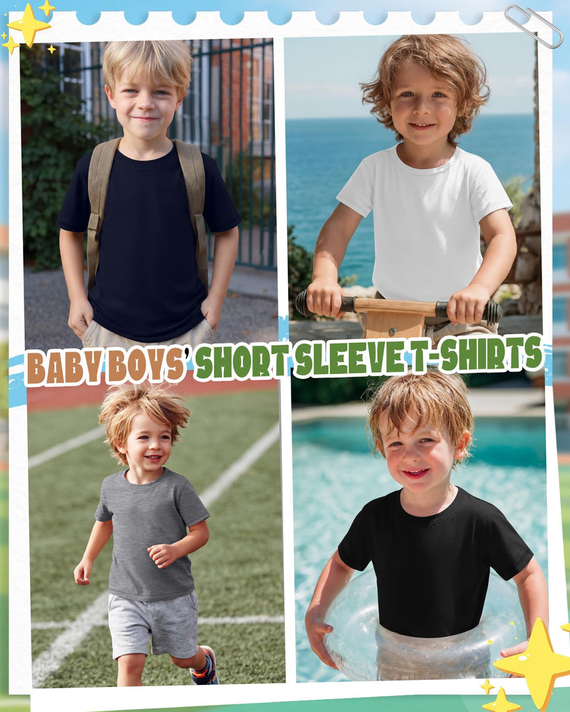 4 Pack Baby Boys' T-Shirts, Color