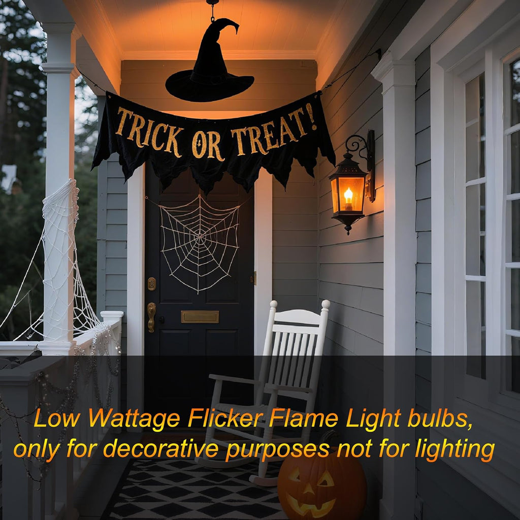 E12 Flickering Flame LED Bulbs, Flicker Candelabra Flame Effect Light Bulb
