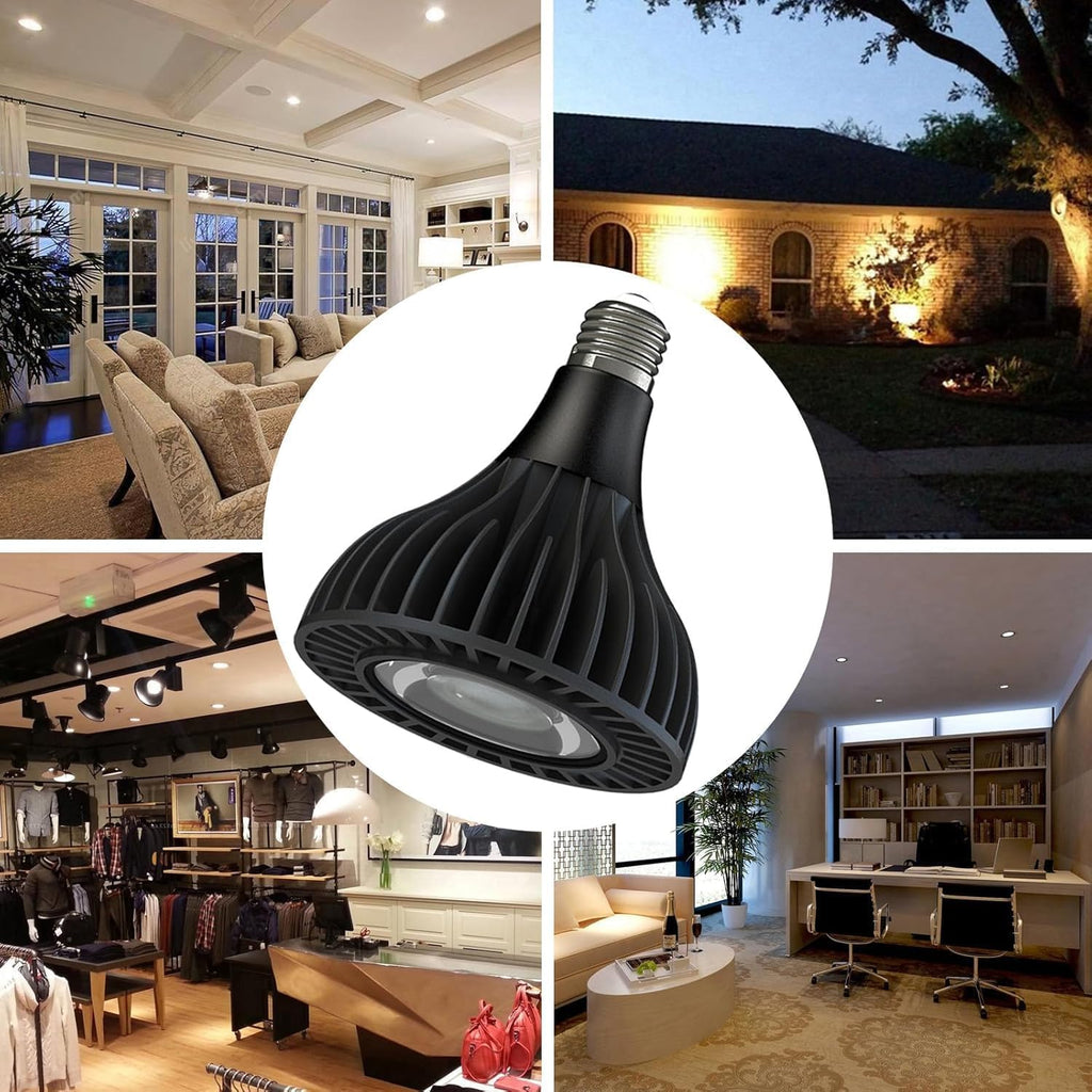 PAR38 LED Flood Light Bulb Dimmable, 35W 3300 Lumens 300W Equivalent 6000K Cold White, COB LED Outdoor Spotlight,E26
