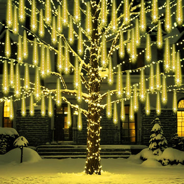 Outdoor Meteor Shower Christmas Lights, Falling rain Drop Lights