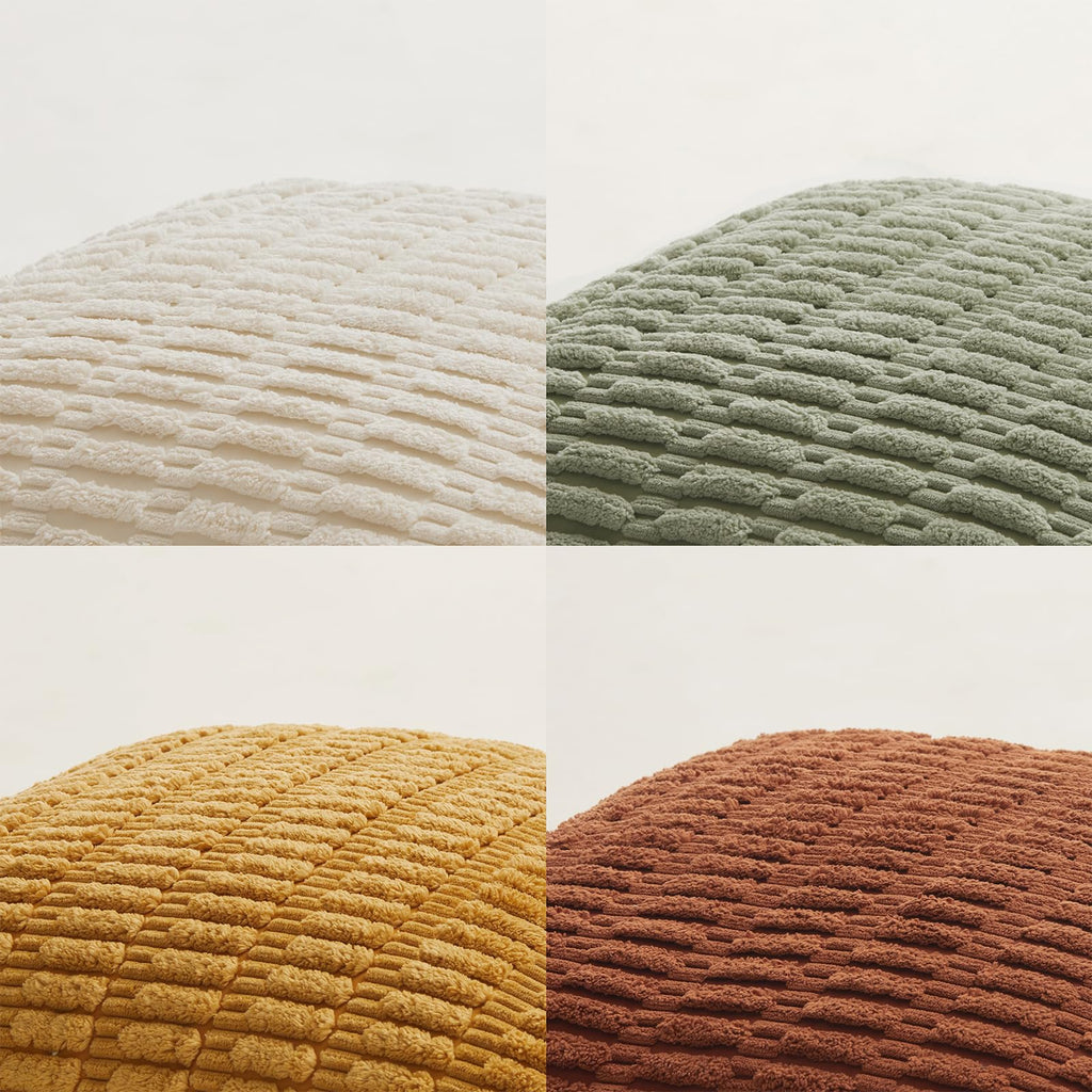 4 Packs Decorative Throw Pillow Covers Couch Bed, Modern Farmhouse Boho Home Décor Accent Cushion Case, 24" x 12"