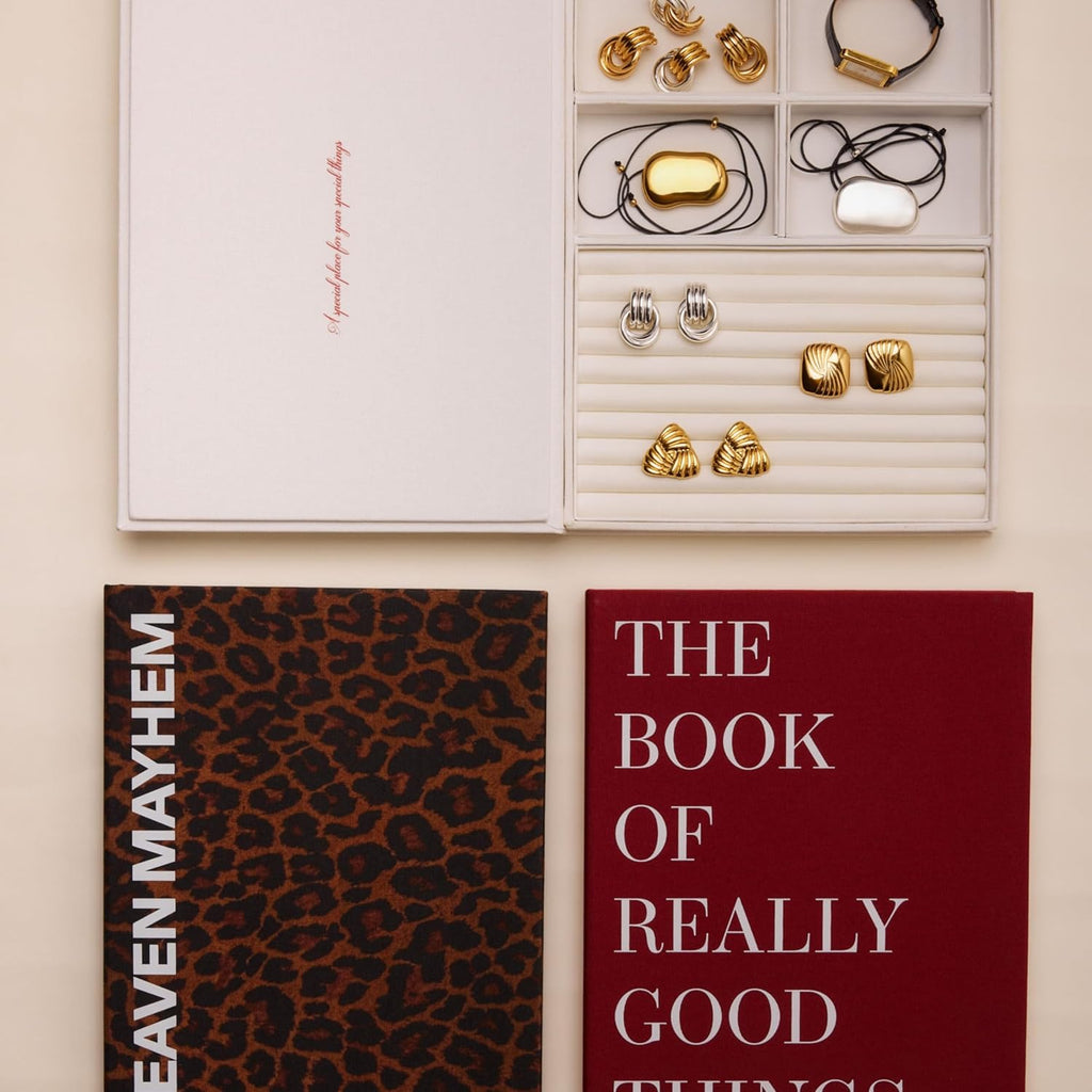 Book Box Vol. 3, Book-Inspired Jewelry Organizer, White