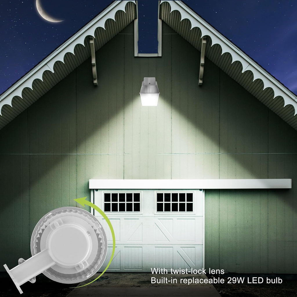 250W Equivalent Barn Light with 29W LED bulb Outdoor Dusk to Dawn Area and Flood Light with Photocell UL Listed LED