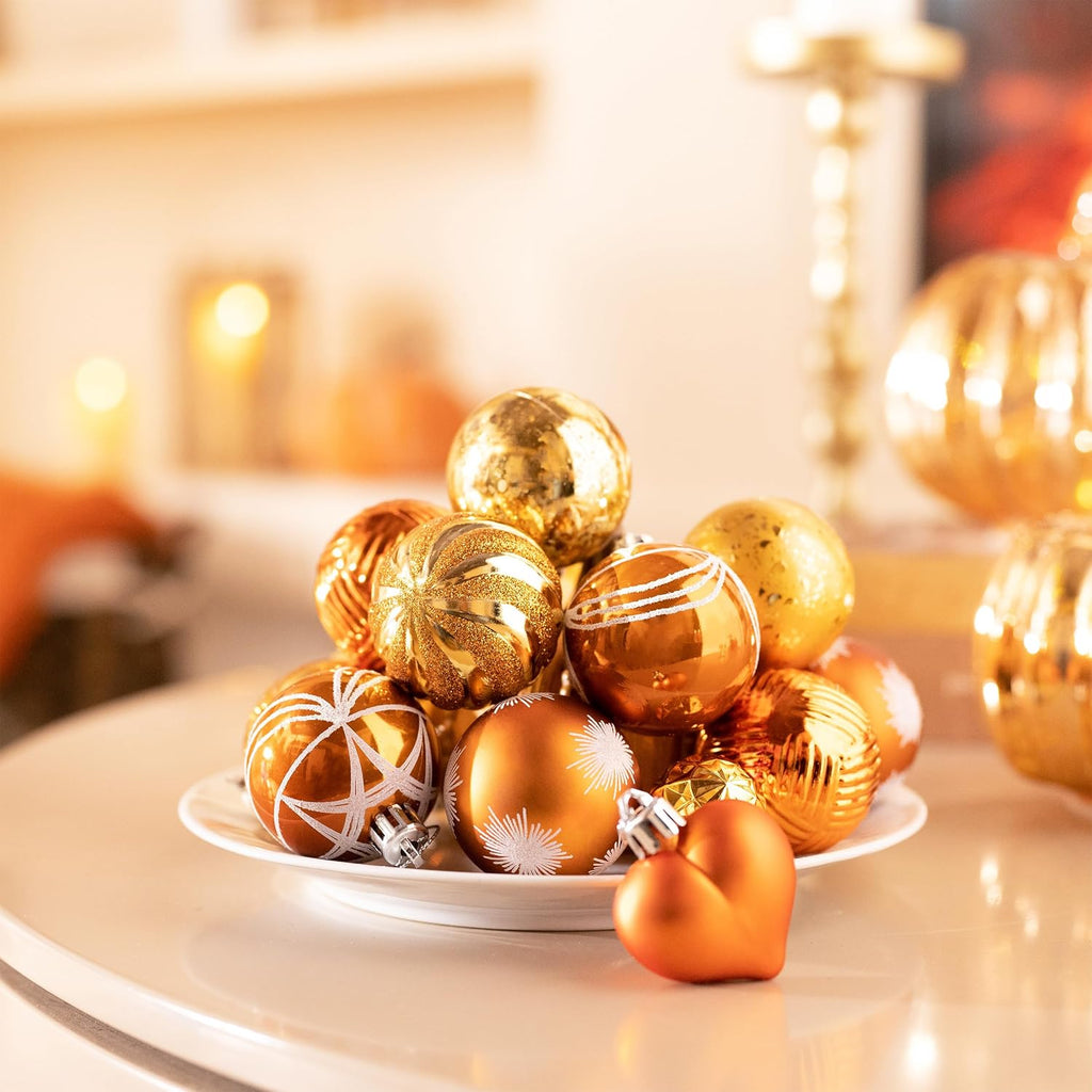 Fall Tree Ornaments Thanksgiving Decorations Home Decor - Set of 28